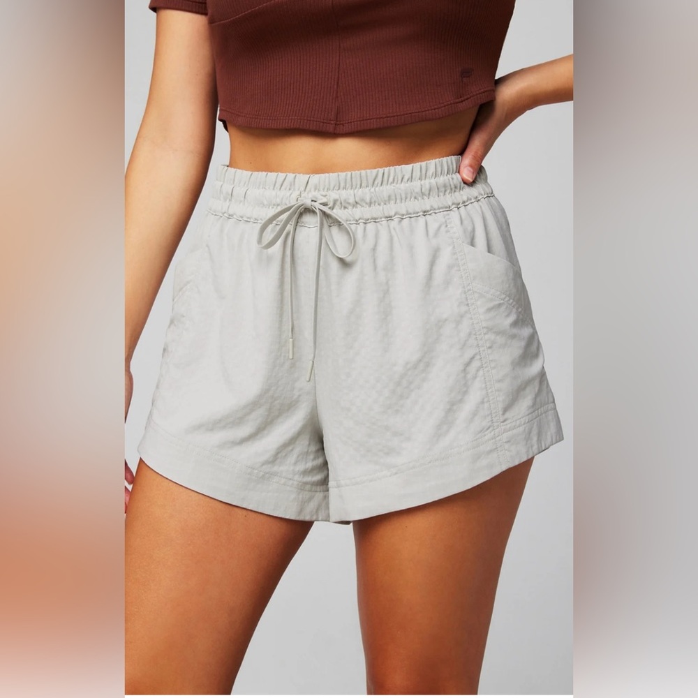 Fabletics Light Gray Athletic Shorts
